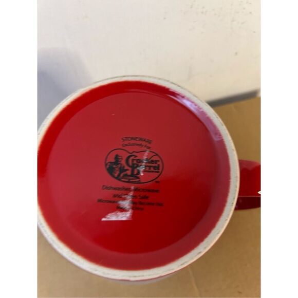 Cracker Barrel sock money red black soup mug new - Picture 3 of 6